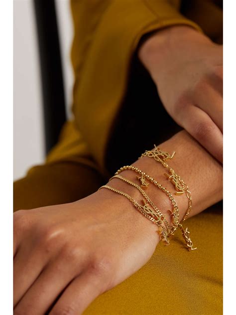 ysl friendship bracelet|saint laurent gold bracelet.